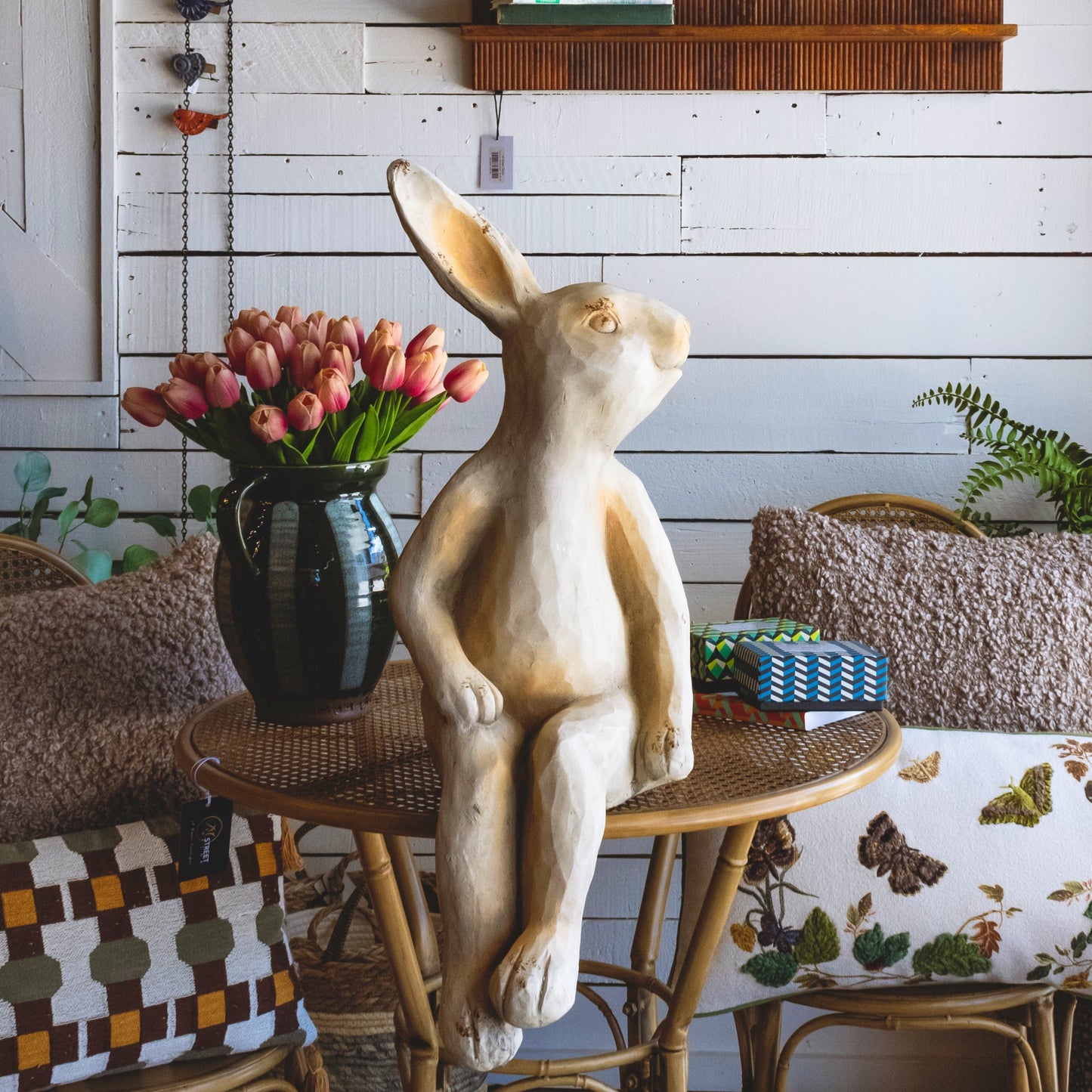 Faux Concrete Rabbit Shelf Sitter