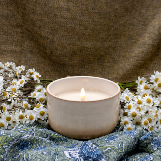 Radiance Poured LED Candle In Ceramic Container