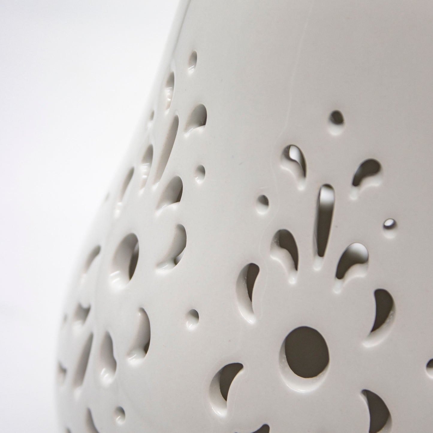 White Ceramic LED Pear