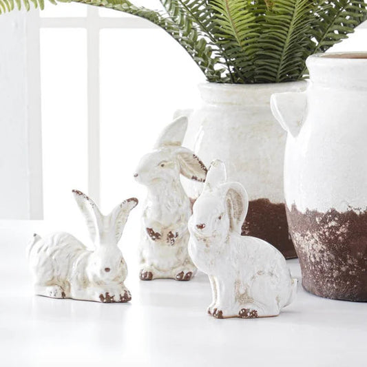 Vintage Ceramic Bunny | White
