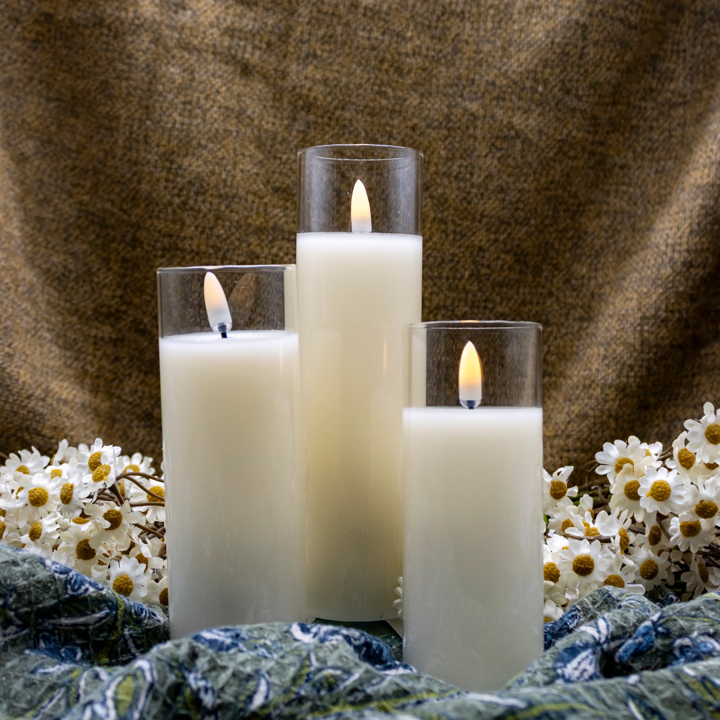 Simply Ivory Radiance Petite Trio LED Candle Set