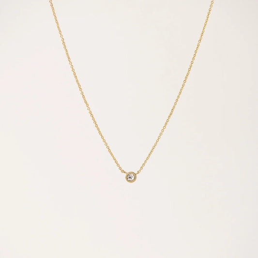 Solitaire Gold Necklace