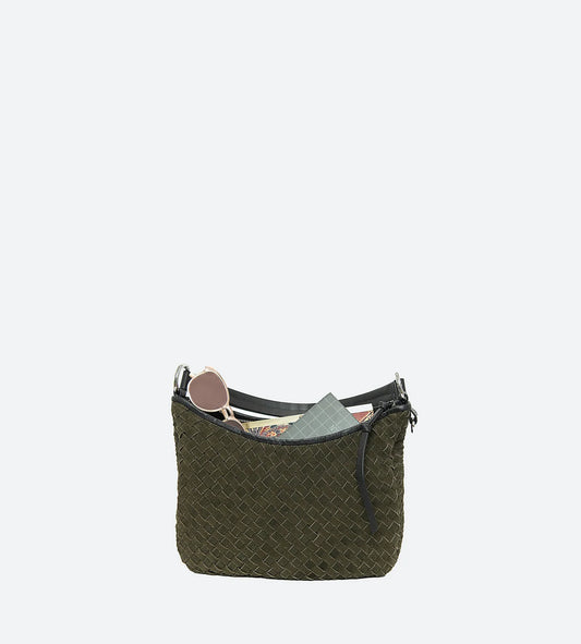 The Gloria - Suede Hand Woven Hobo Purse
