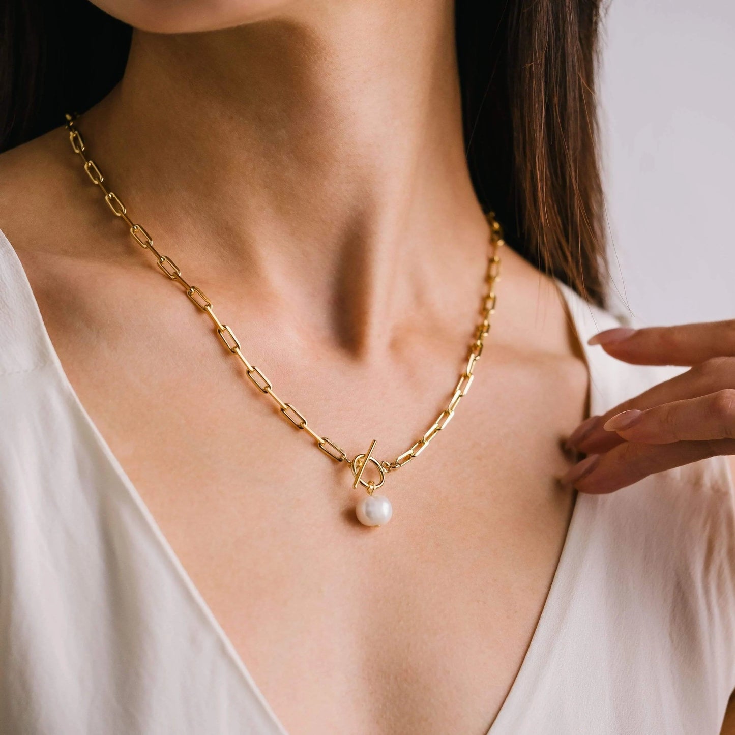 Thalassa Pearl Gold Necklace