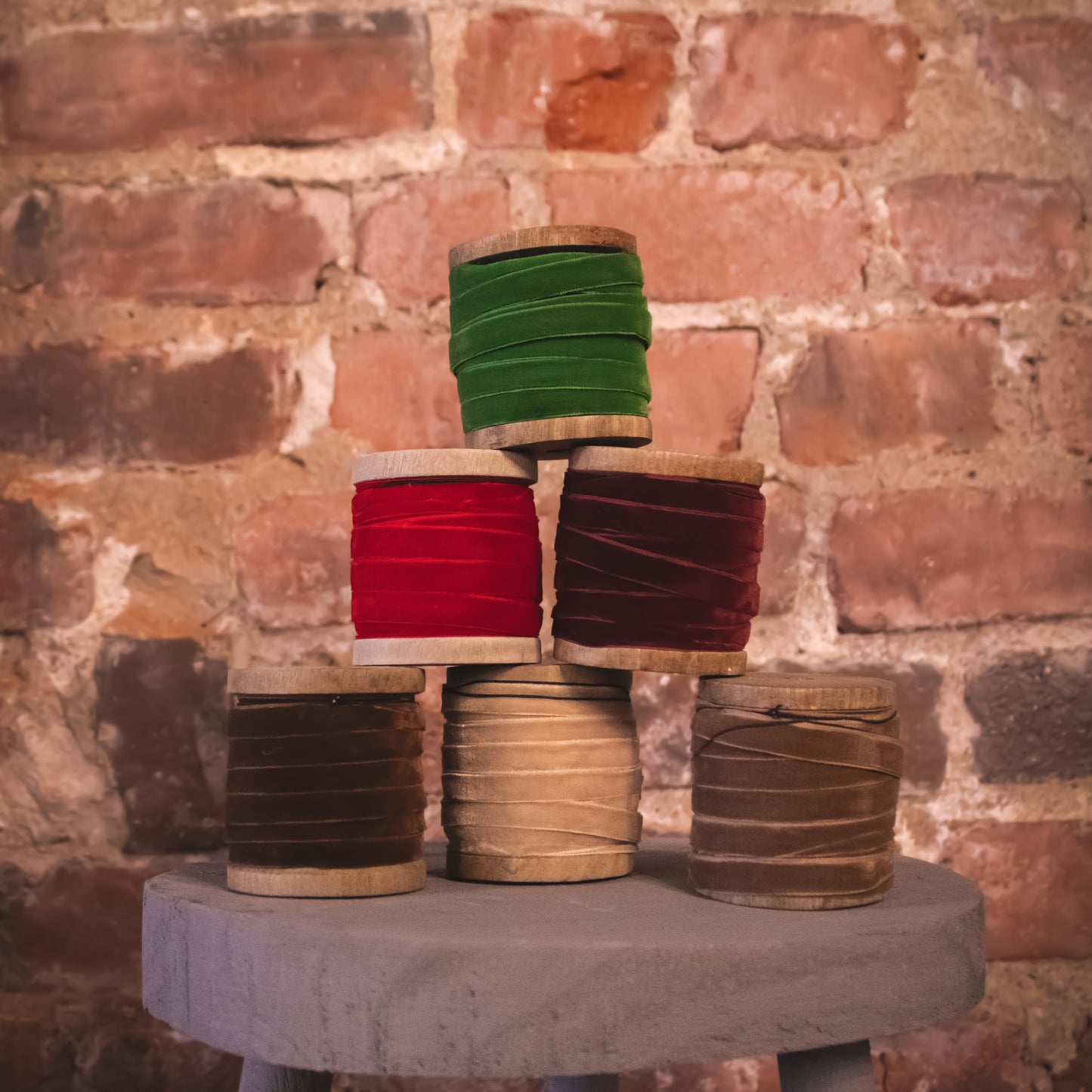 Velvet Ribbon on Wood Spool