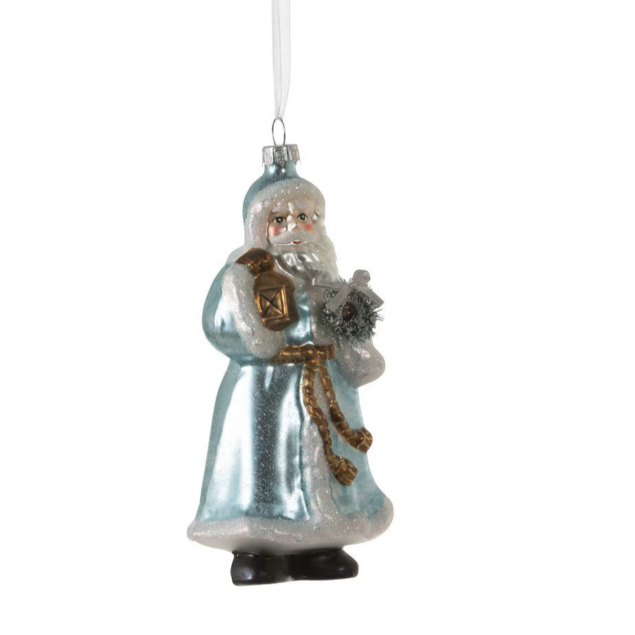 Father Christmas Glass Ornament