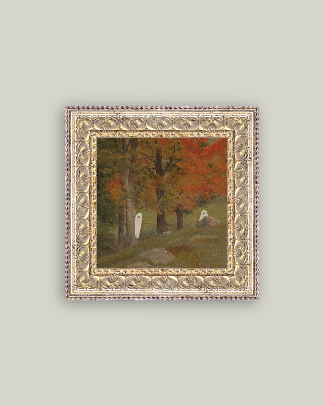 Haunt and Seek Framed Antique Style Art