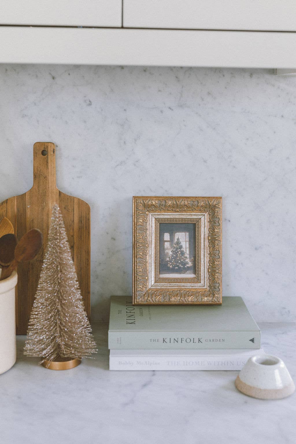 Glowing Christmas Tree Framed Antique Art