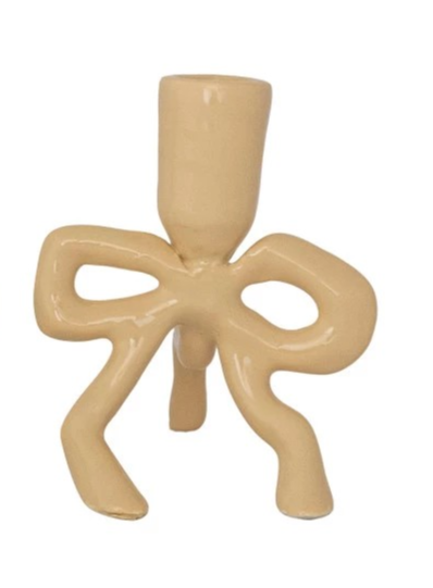 Bow Shaped Taper Holder | Enameled Cast Aluminum