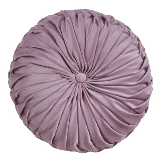 Round Velvet Pintucked Pillow