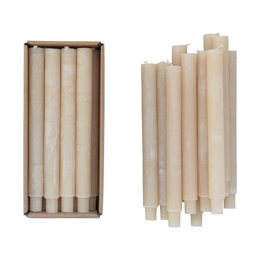 10 Inch Tall Tapered Powdered Candle