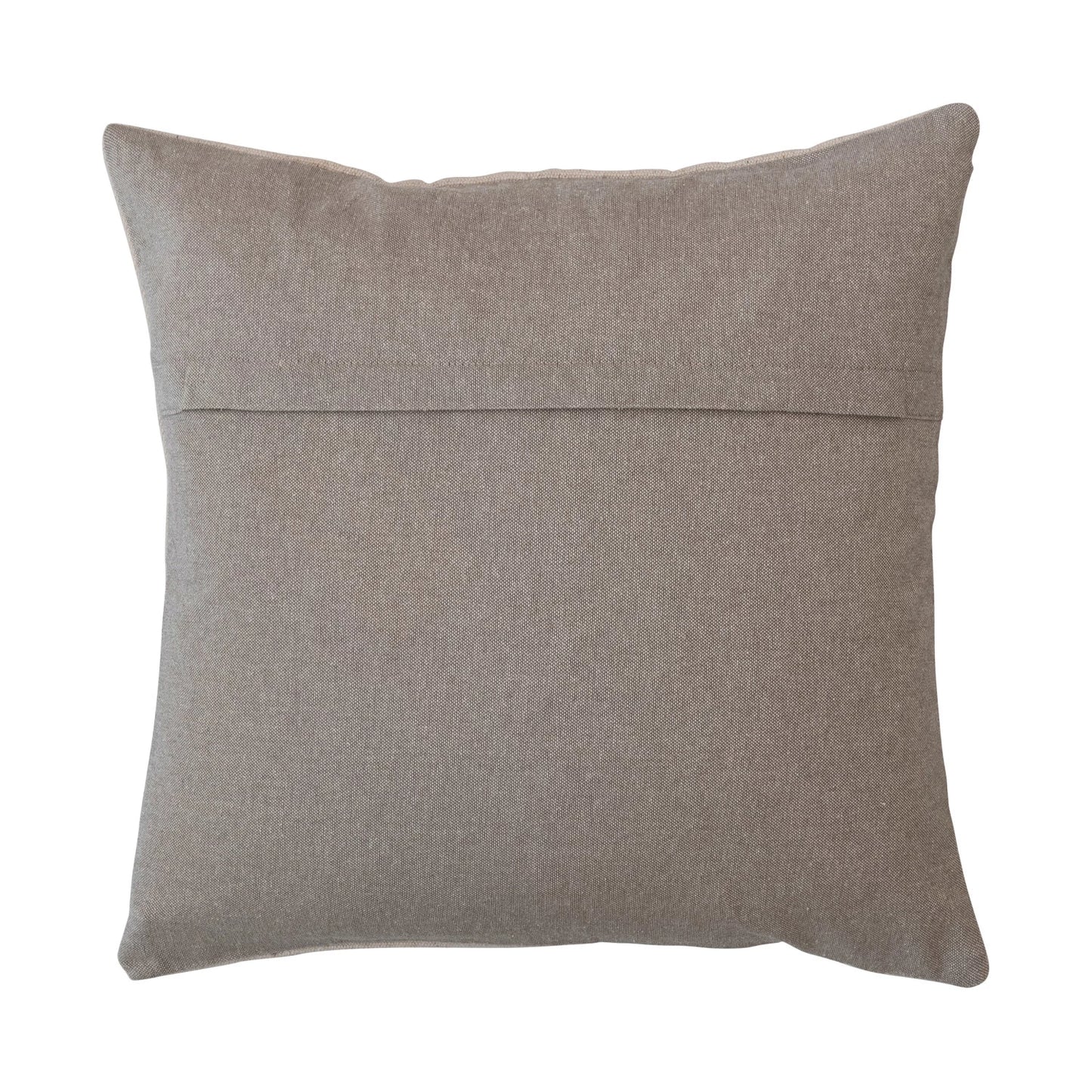 Tufted Pillow w/ Pumpkin & Chambray Back