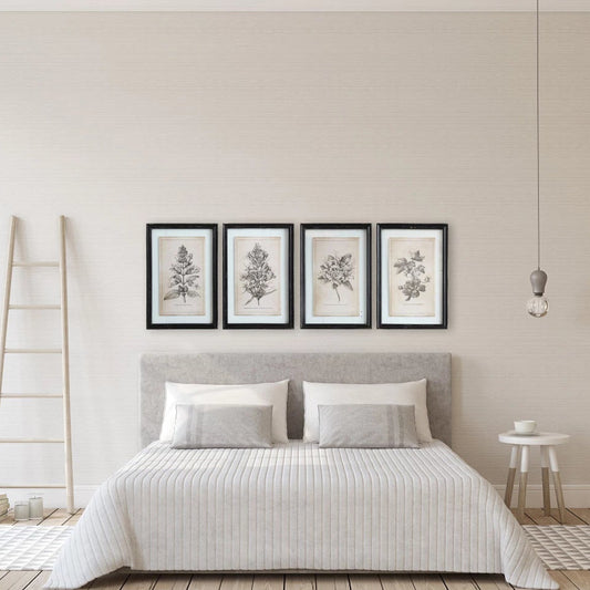 Black Framed Wall Decor with Floral Image