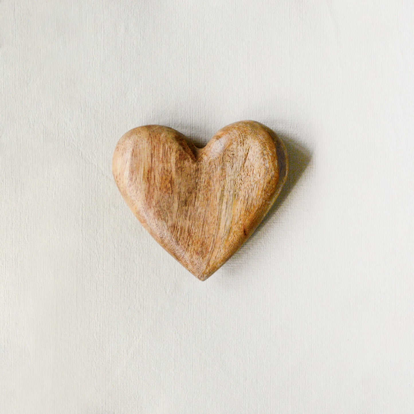 Hand-Carved Mango Wood Heart