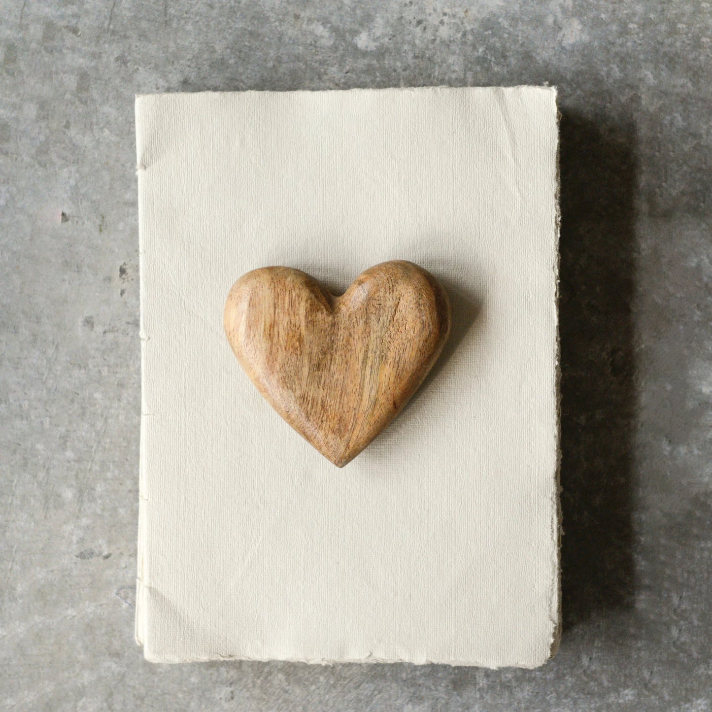 Hand-Carved Mango Wood Heart