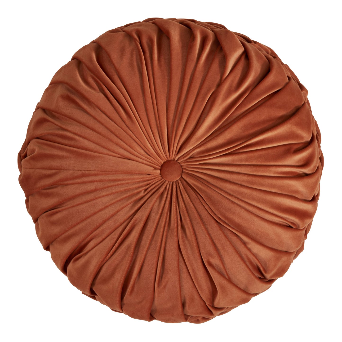 Round Velvet Pintucked Pillow