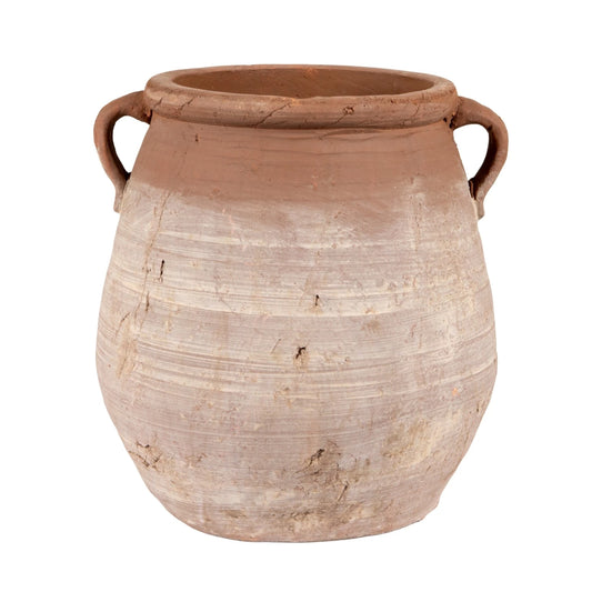 Terracotta Urn with Whitewash Finish