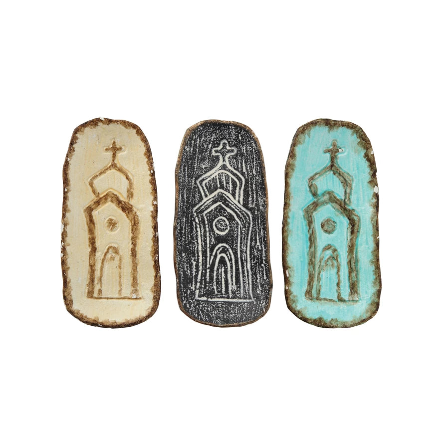 Embossed Church Cast Iron Dish