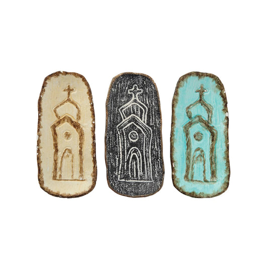 Embossed Church Cast Iron Dish