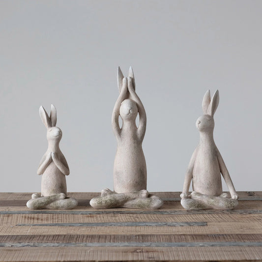 Yoga Rabbits Set of Three