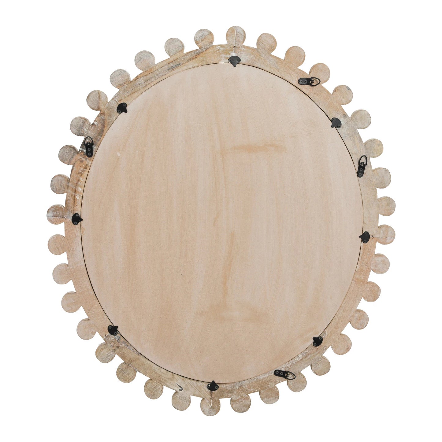 Mango Wood Whitewashed Framed Wall Mirror