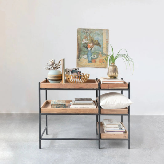 Console Table with 5 Removable Shelves