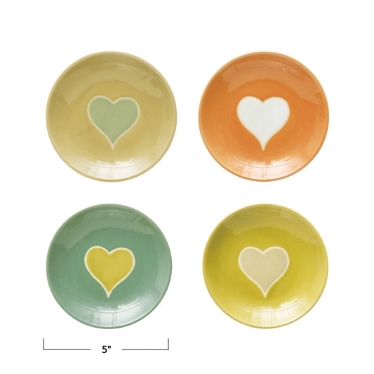 Handmade Stoneware Plate w/ Heart