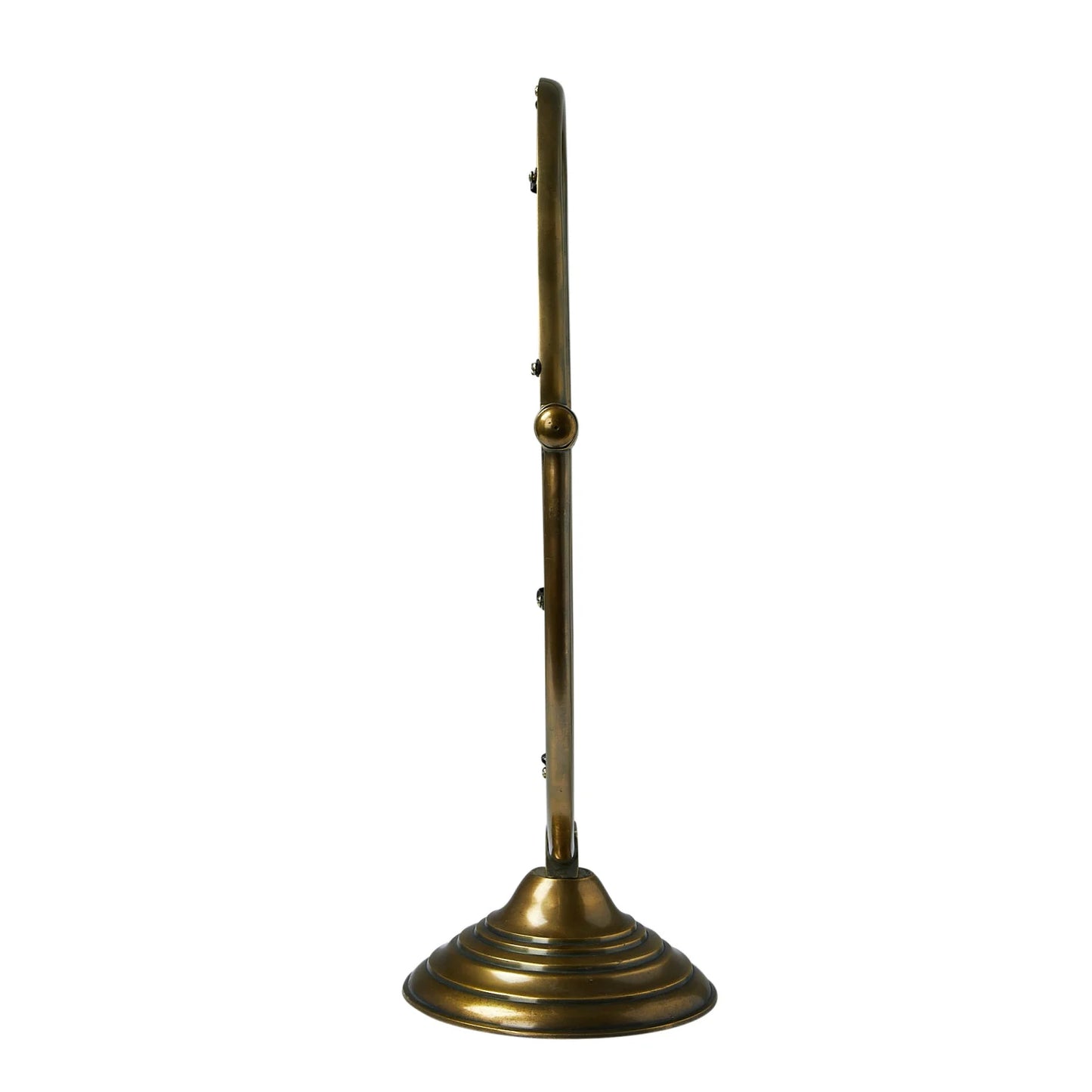 Aluminum Framed Stand Mirror with Antique Brass Finish
