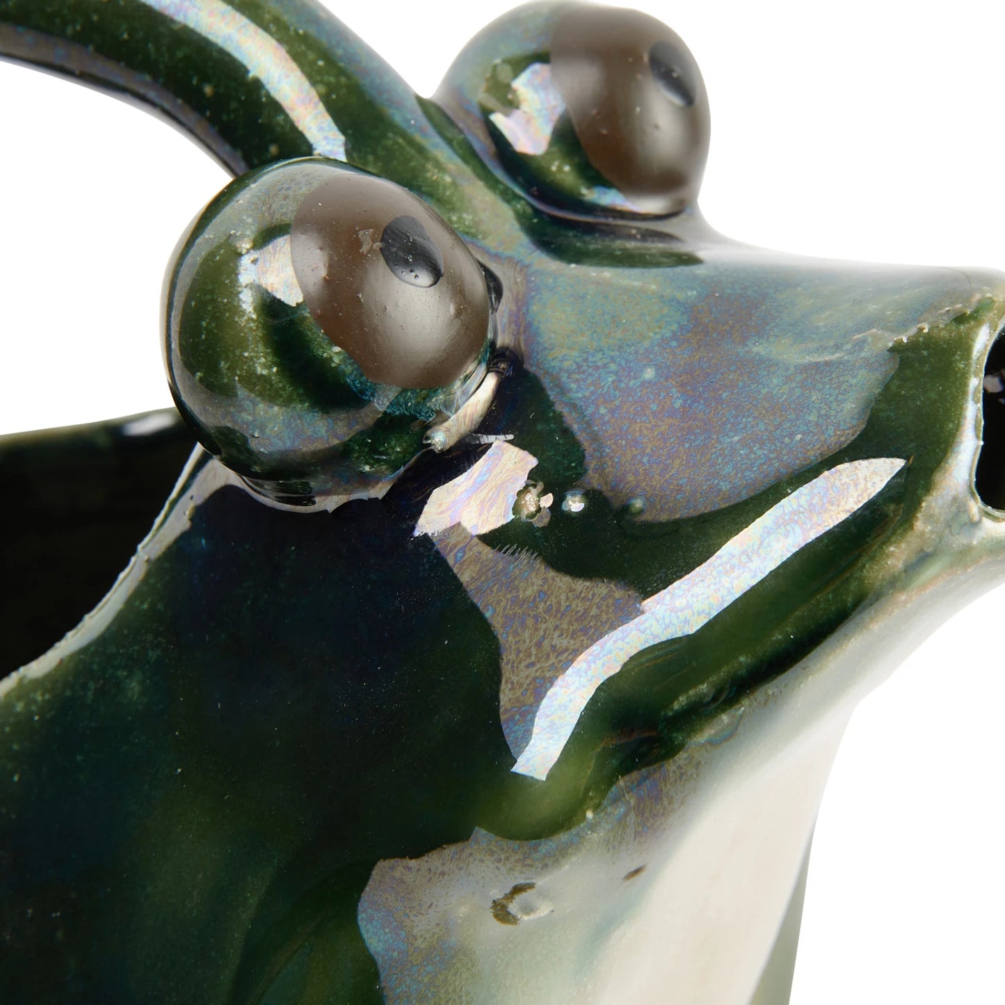 Stoneware Frog Watering Pitcher