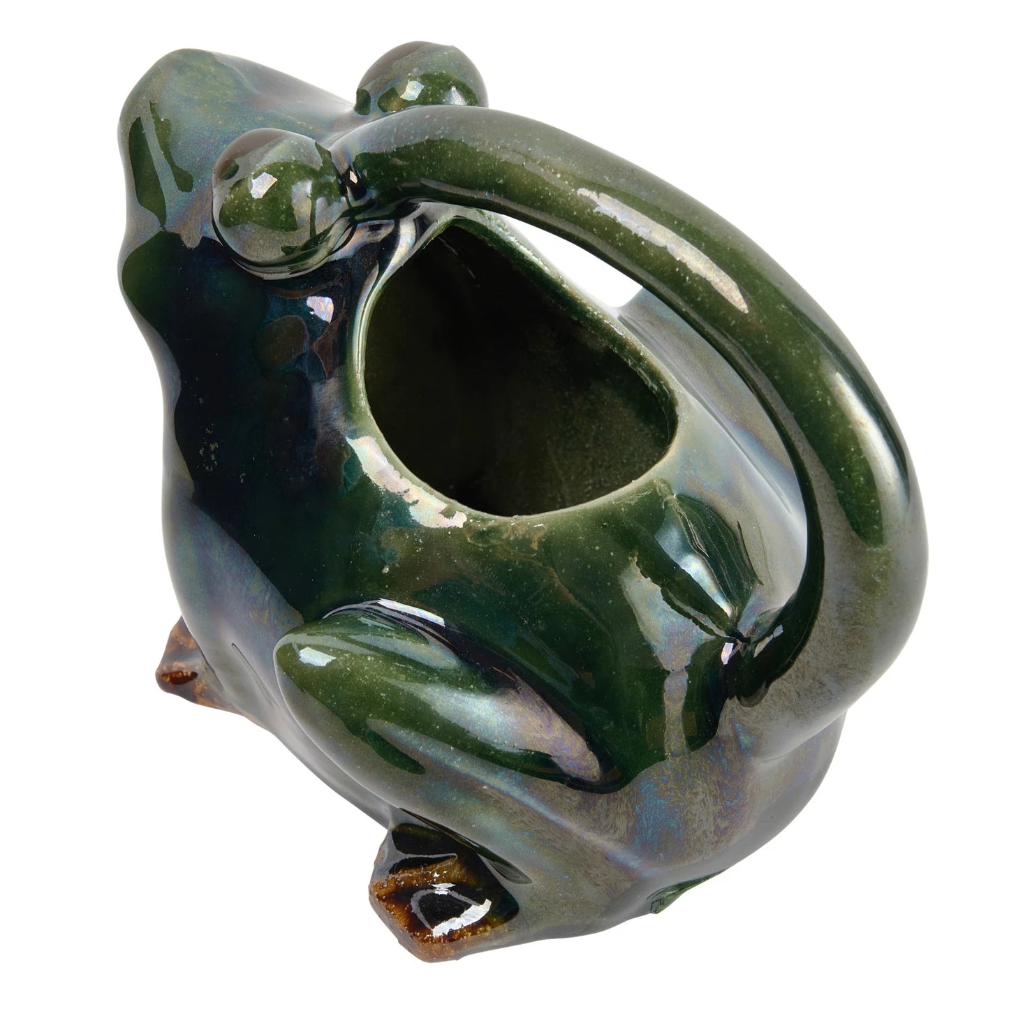 Stoneware Frog Watering Pitcher