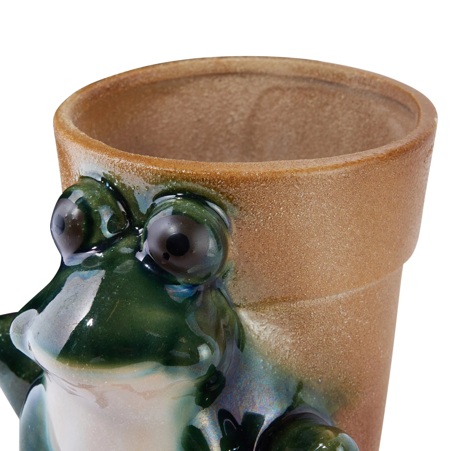 Stoneware Frog Planter