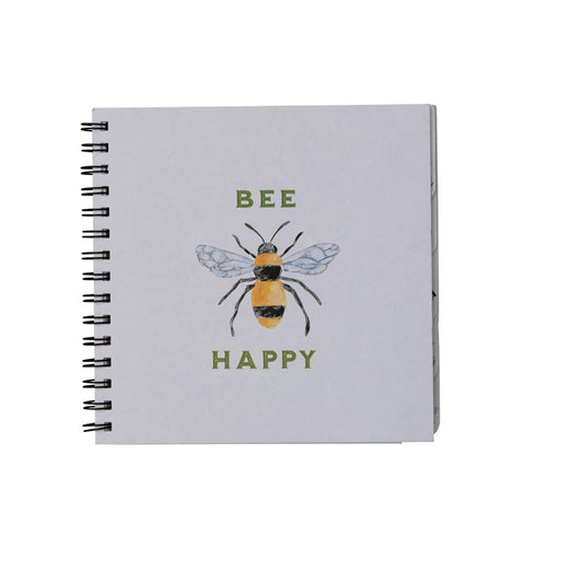 Spiral Bound Garden Journal "Bee Happy"