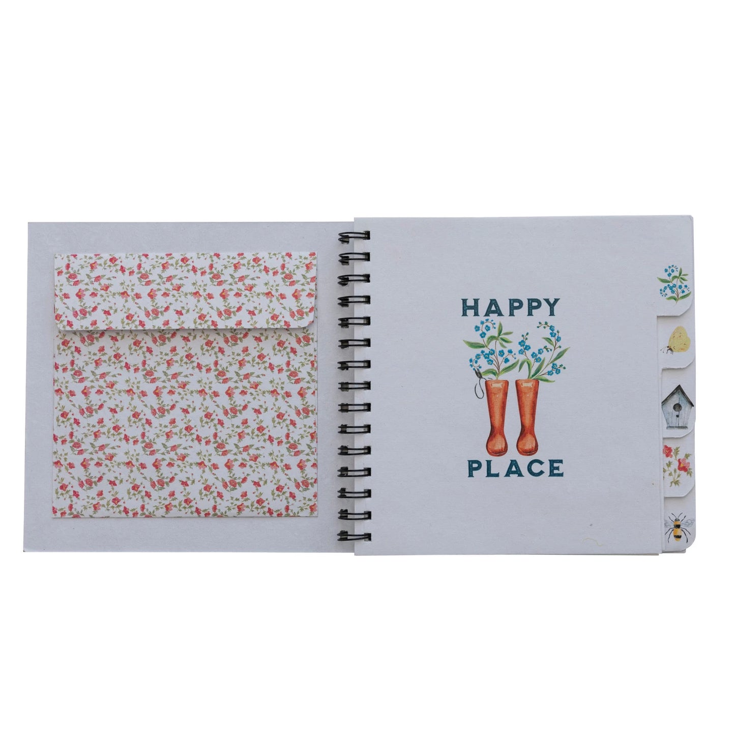Spiral Bound Garden Journal "Bee Happy"