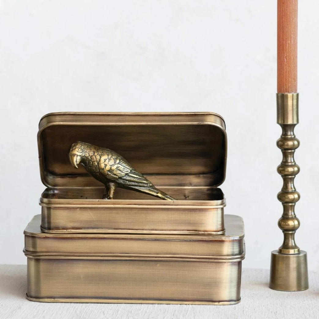 Metal Box w/ Antique Brass Finish