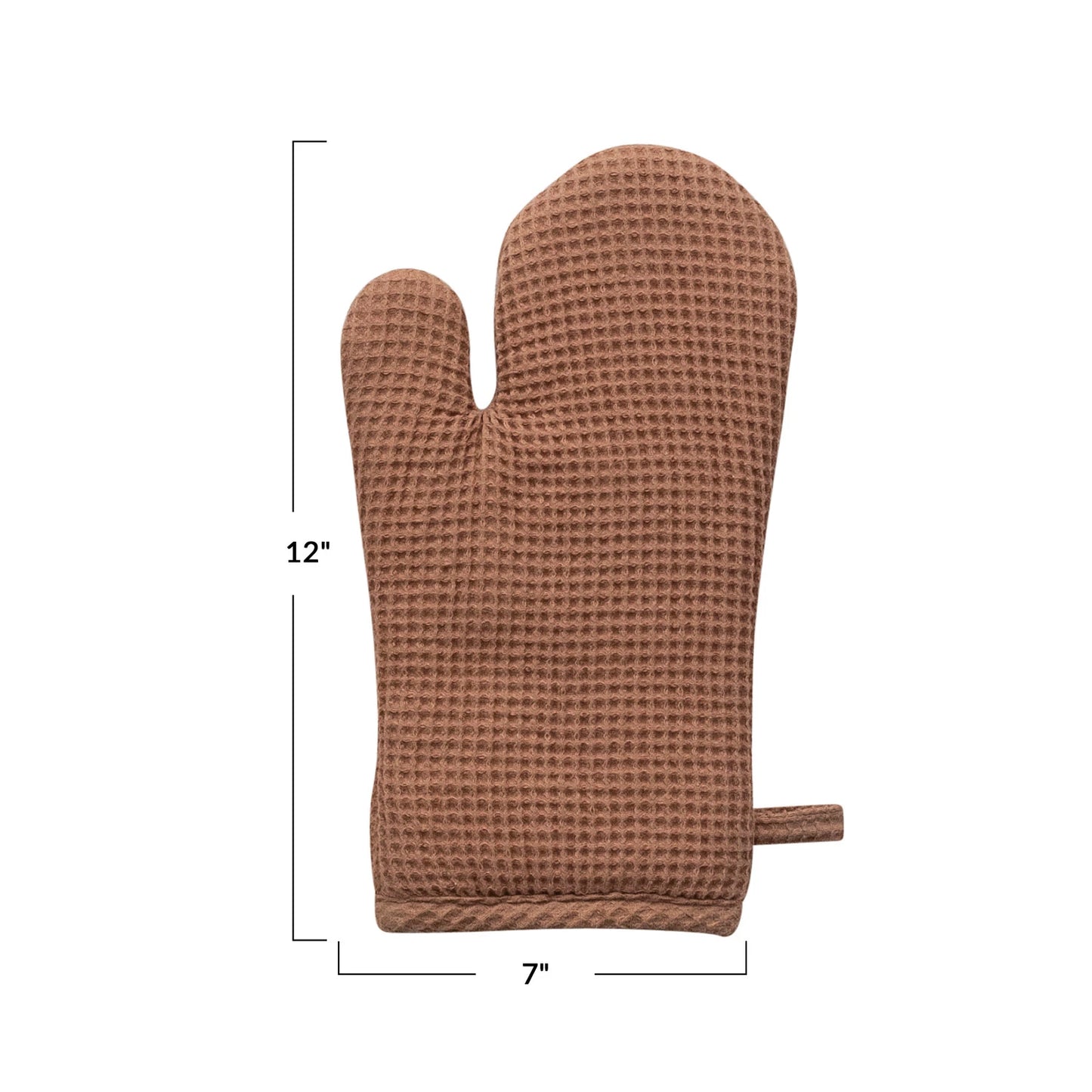 Woven Linen & Cotton Waffle Hot Mitt