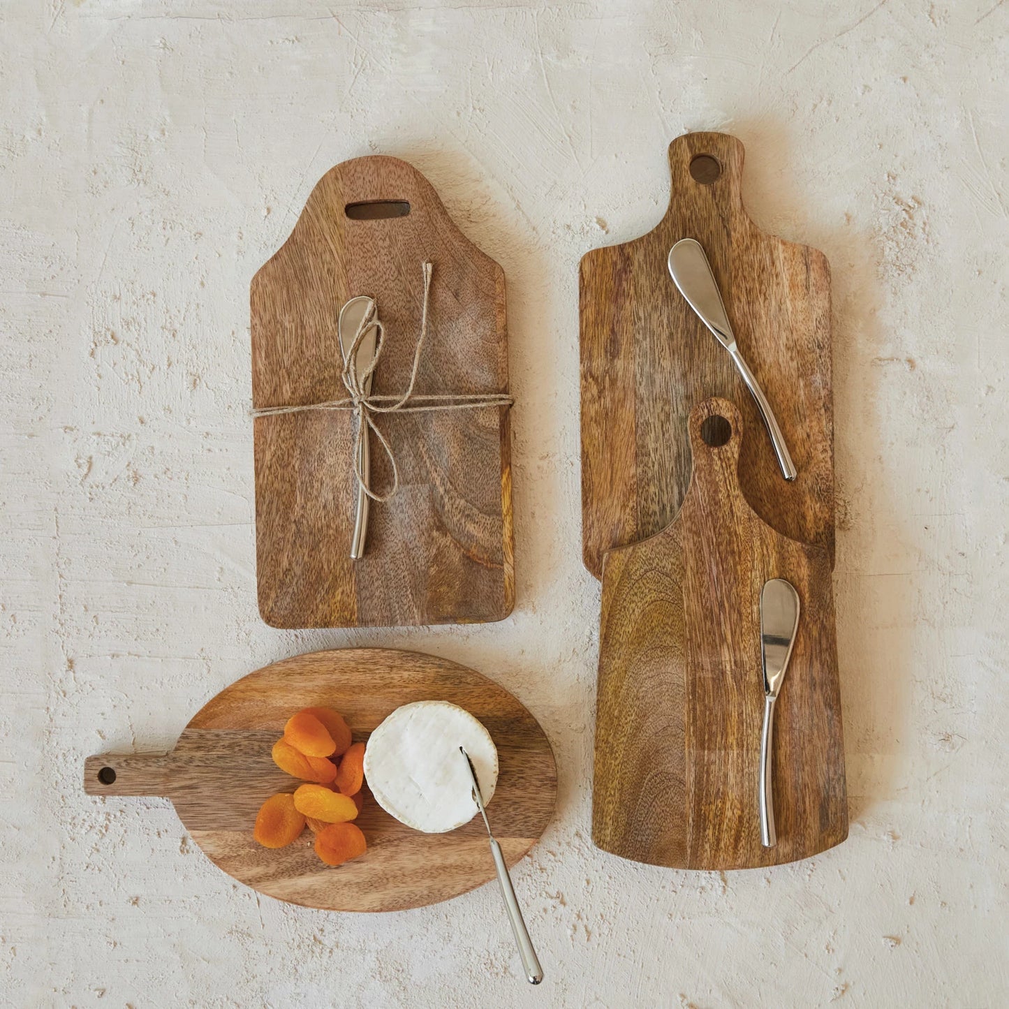 Mango Wood Cutting Board and Canape Knife