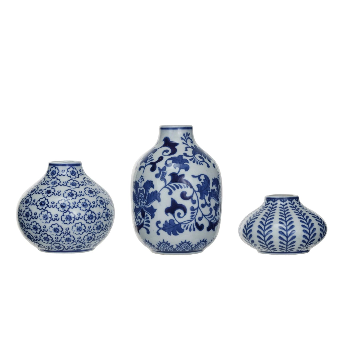Blue and White Stoneware Vases