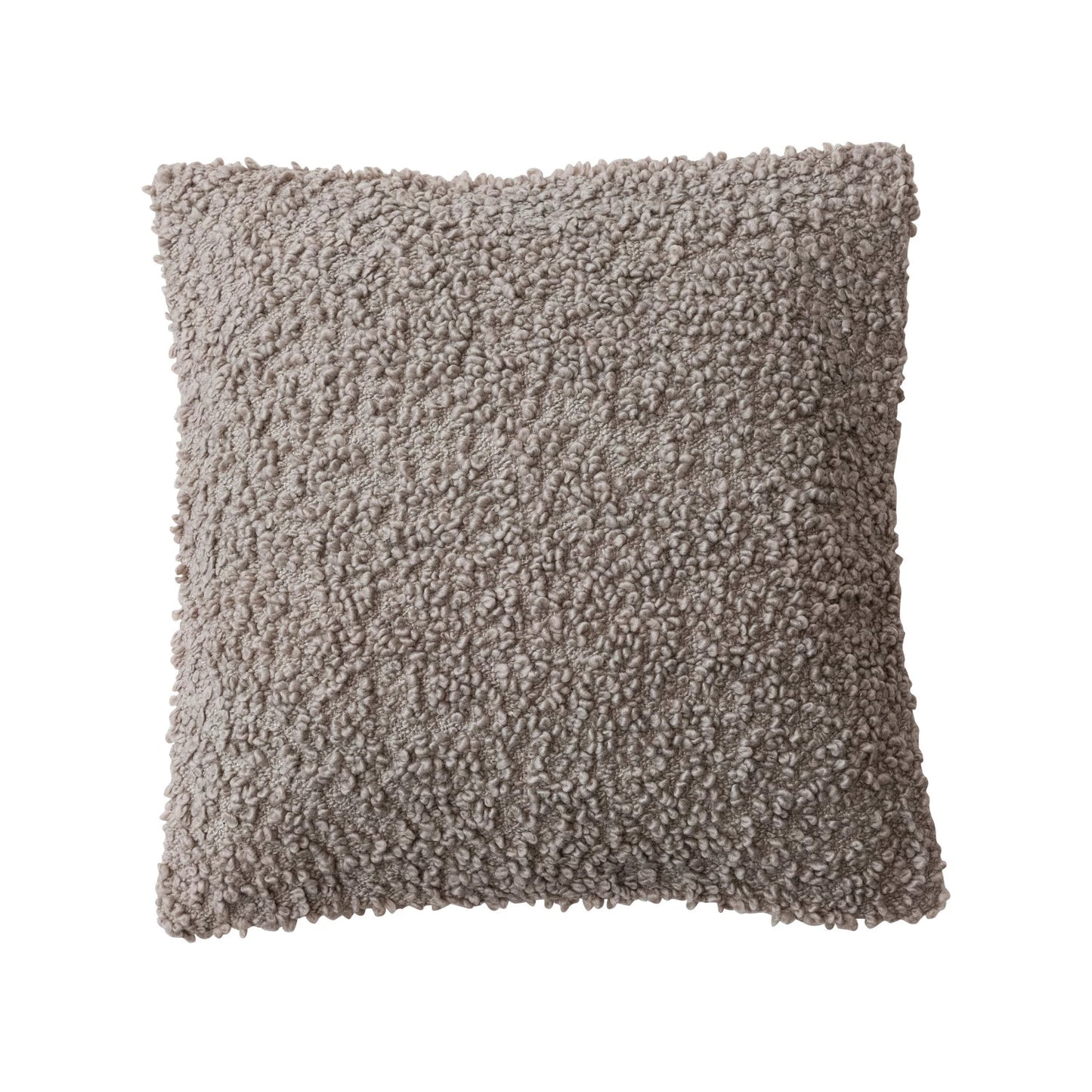 Woven Bouclé Fabric Indoor/Outdoor Pillow - Grey