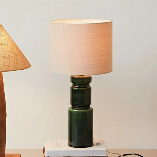 Ceramic Table Lamp w/ Linen Shade