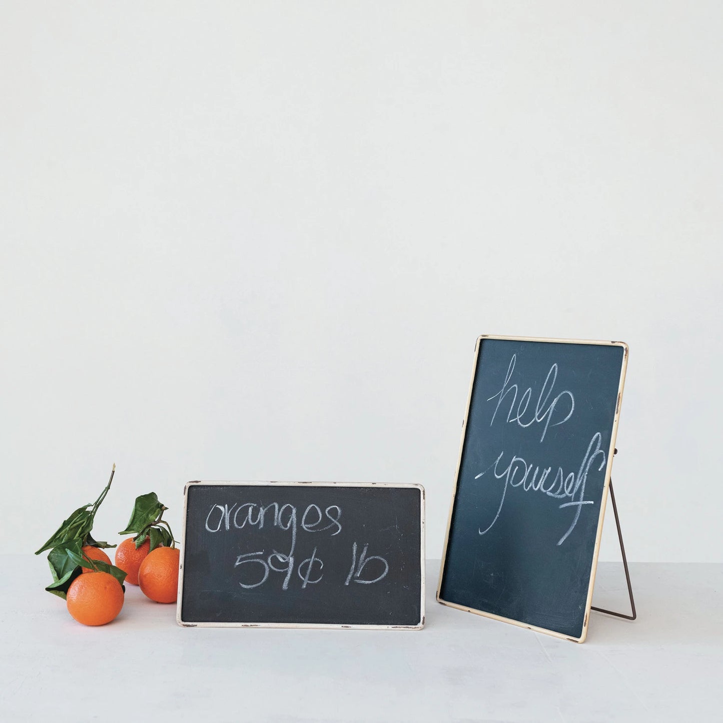 Metal Framed Chalkboard with Easel