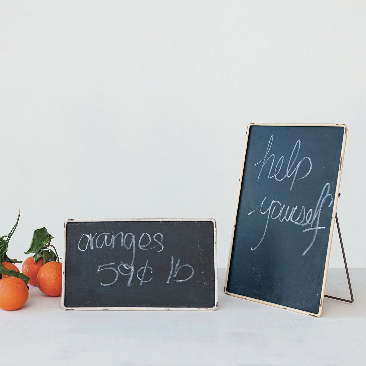 Metal Framed Chalkboard with Easel