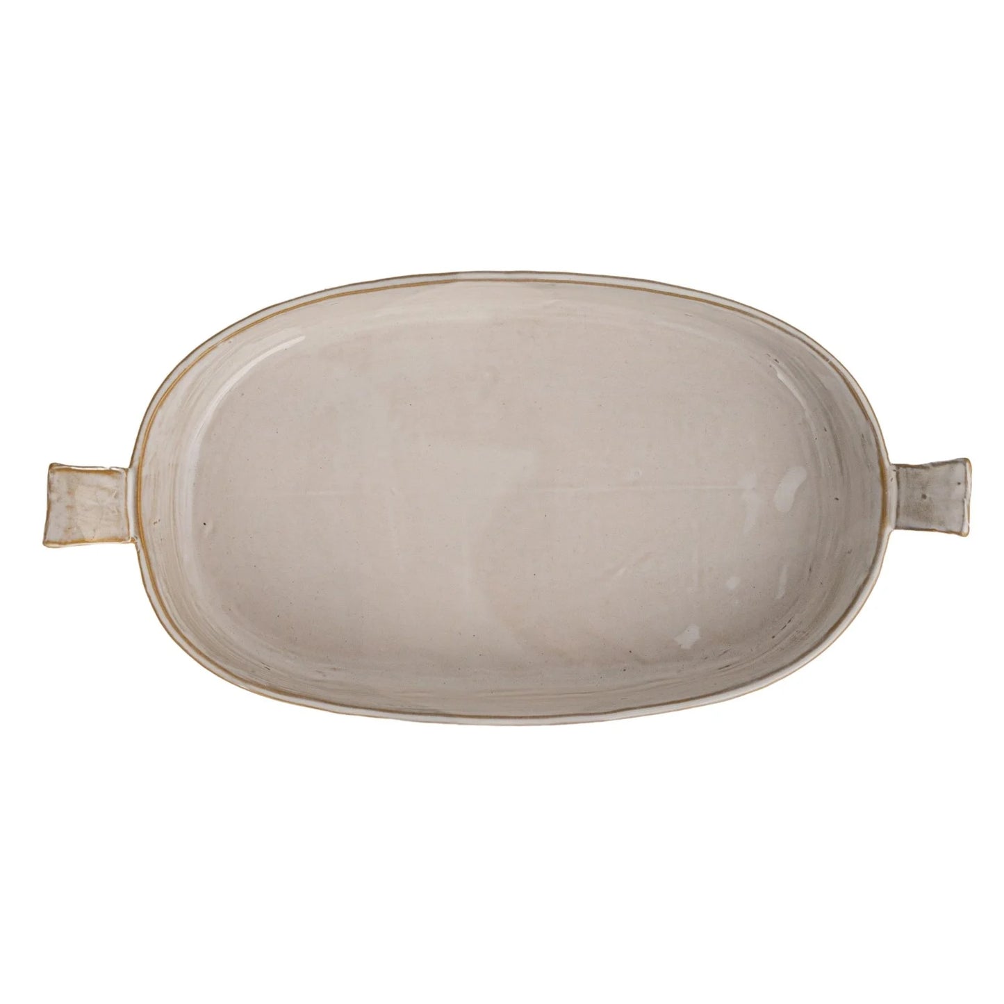 Stoneware Baker with Handles | White