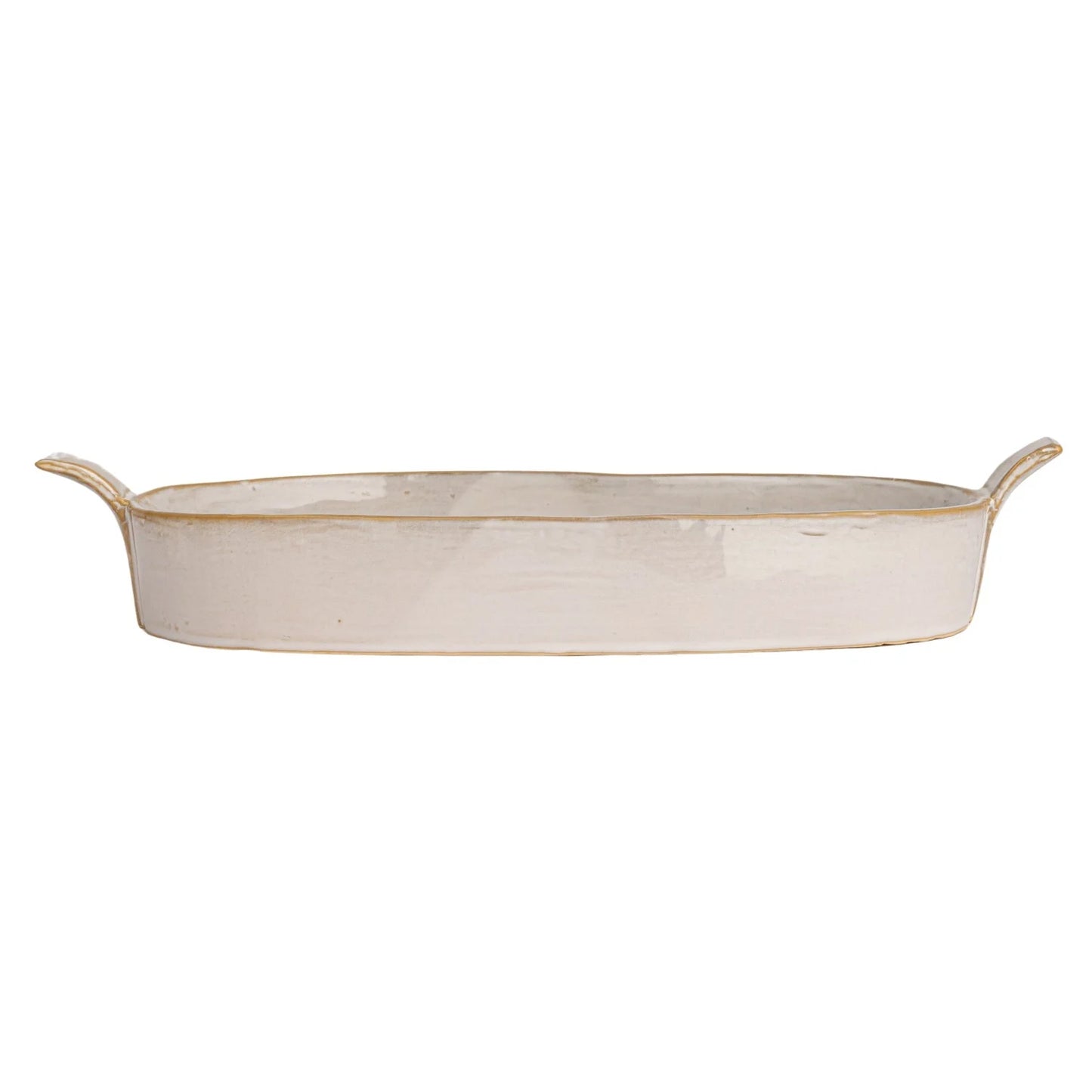 Stoneware Baker with Handles | White