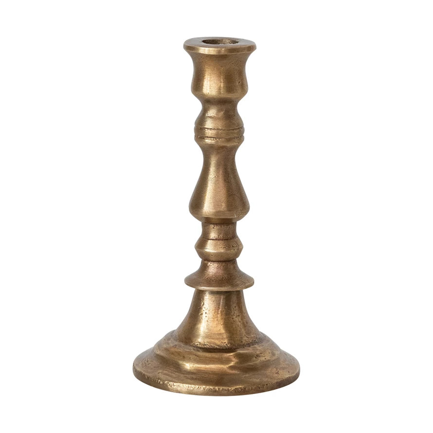 Taper Candle Holder with Antique Brass Finish