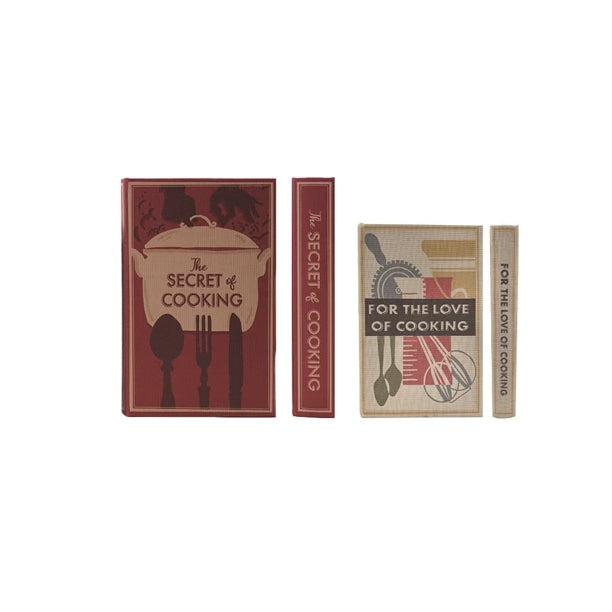 Kitchen Themed Book Storage Boxes, Set of 2, 3 Styles