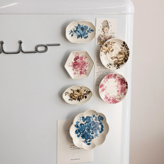 Floral Plate-Shaped Magnet