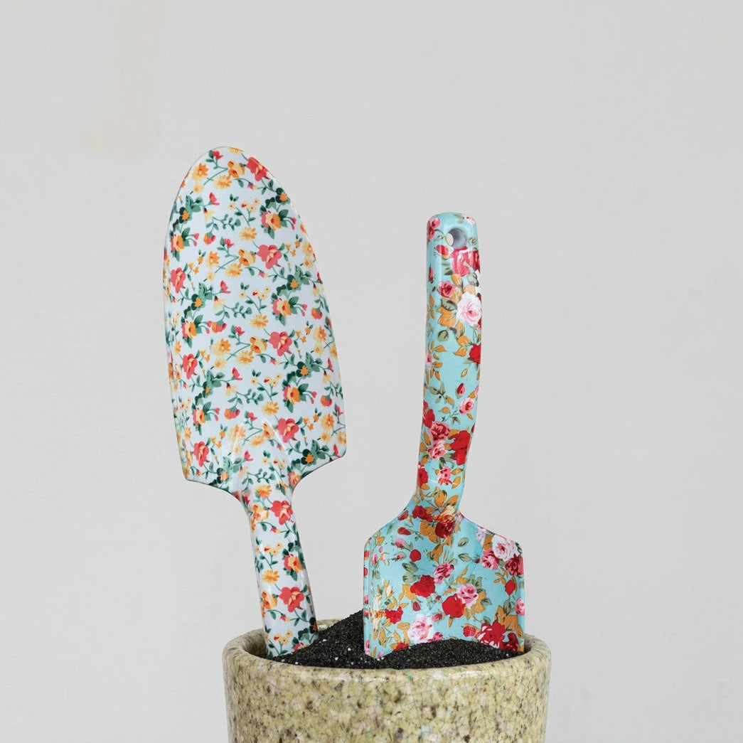 Garden Spade with Floral Pattern