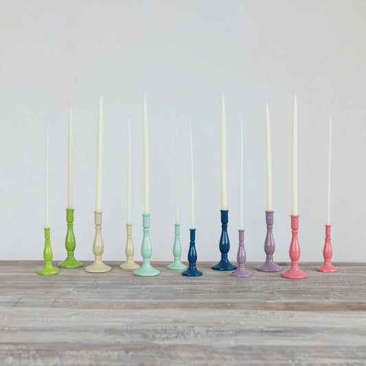 Colorful Cast Iron Thin Taper Holder