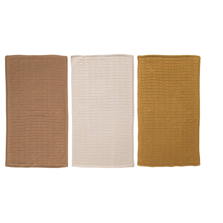 Cotton Knit Tea Towel, 3 Colors