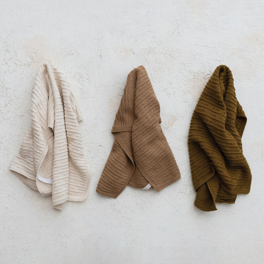 Cotton Knit Tea Towel, 3 Colors